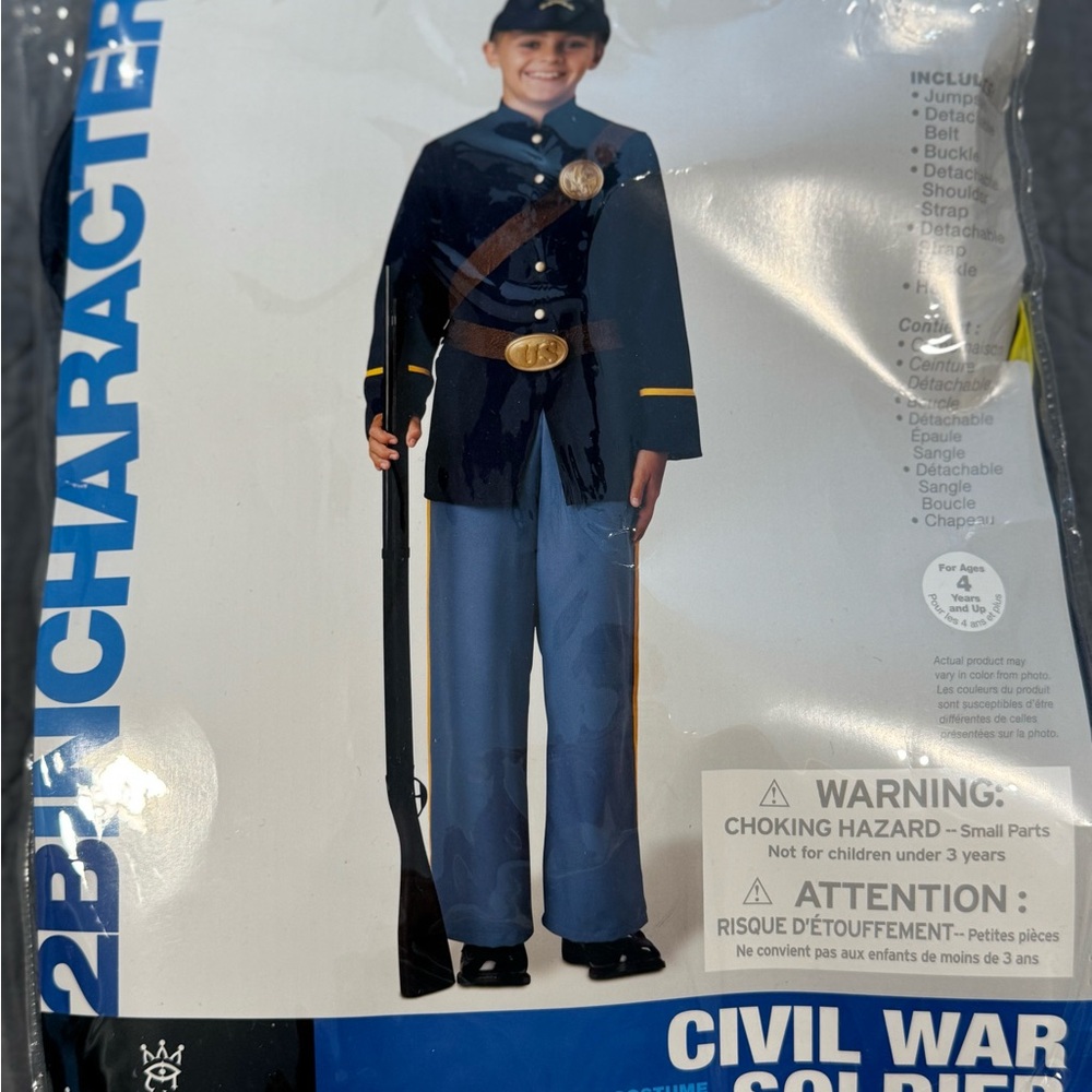 Civil War Soldier Costume for Kids (Youth 8-10)